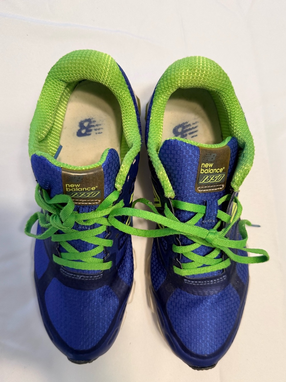NEW BALANCE W1850 run/crosstrain SNEAKER SIZE 7.5 cool blue/green color